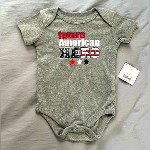 Grey baby onesie